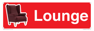 Lounge Dementia Friendly Sign Red